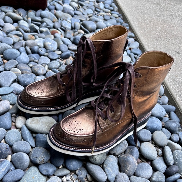 The Office of Angela Scott Mr Ryan Boots - Bronze/Brown NWOT - Picture 4 of 9